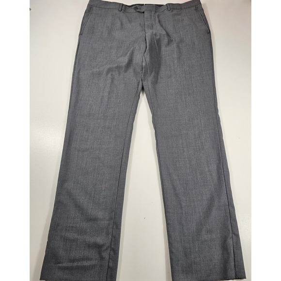 Nordstrom 42W wool dress pants grey (43×35.5) proffesional (FLAW) ^ - Picture 1 of 6